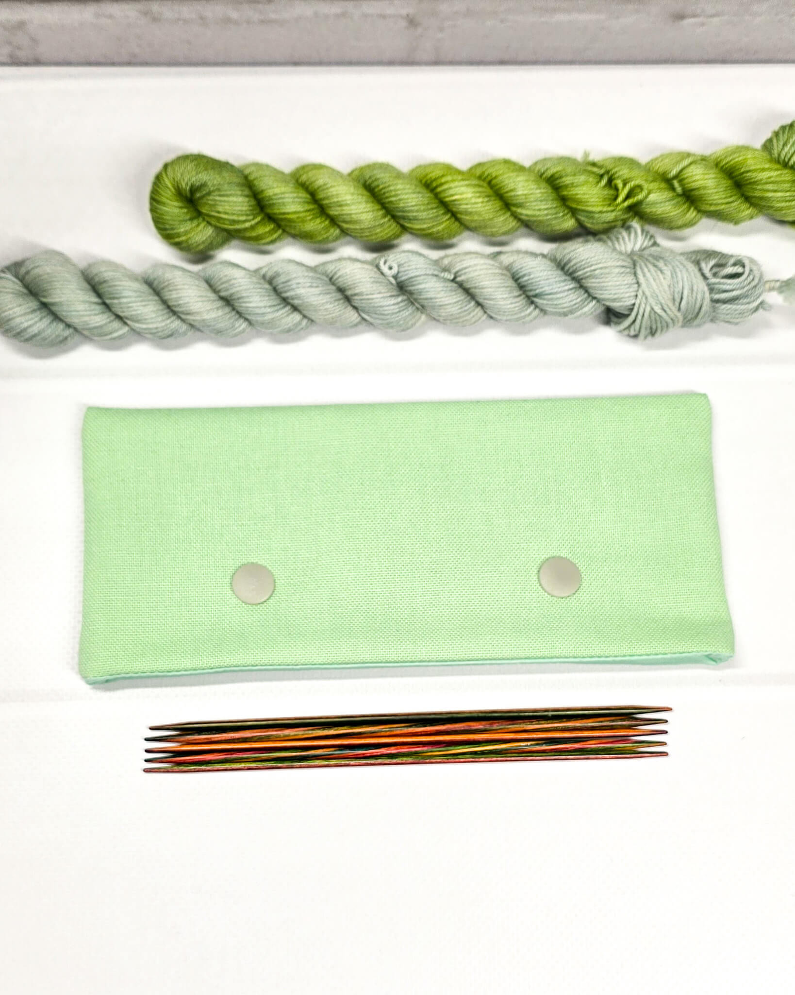 Nadelgarage 15 cm Canvas Mintgrün – handgenäht in Bayern von Nadelmikado