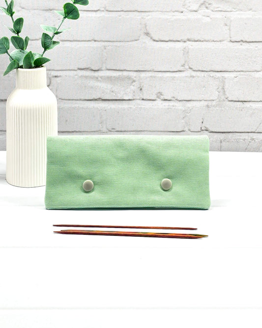 Nadelgarage 15 cm Canvas Mintgrün – handgenäht in Bayern von Nadelmikado