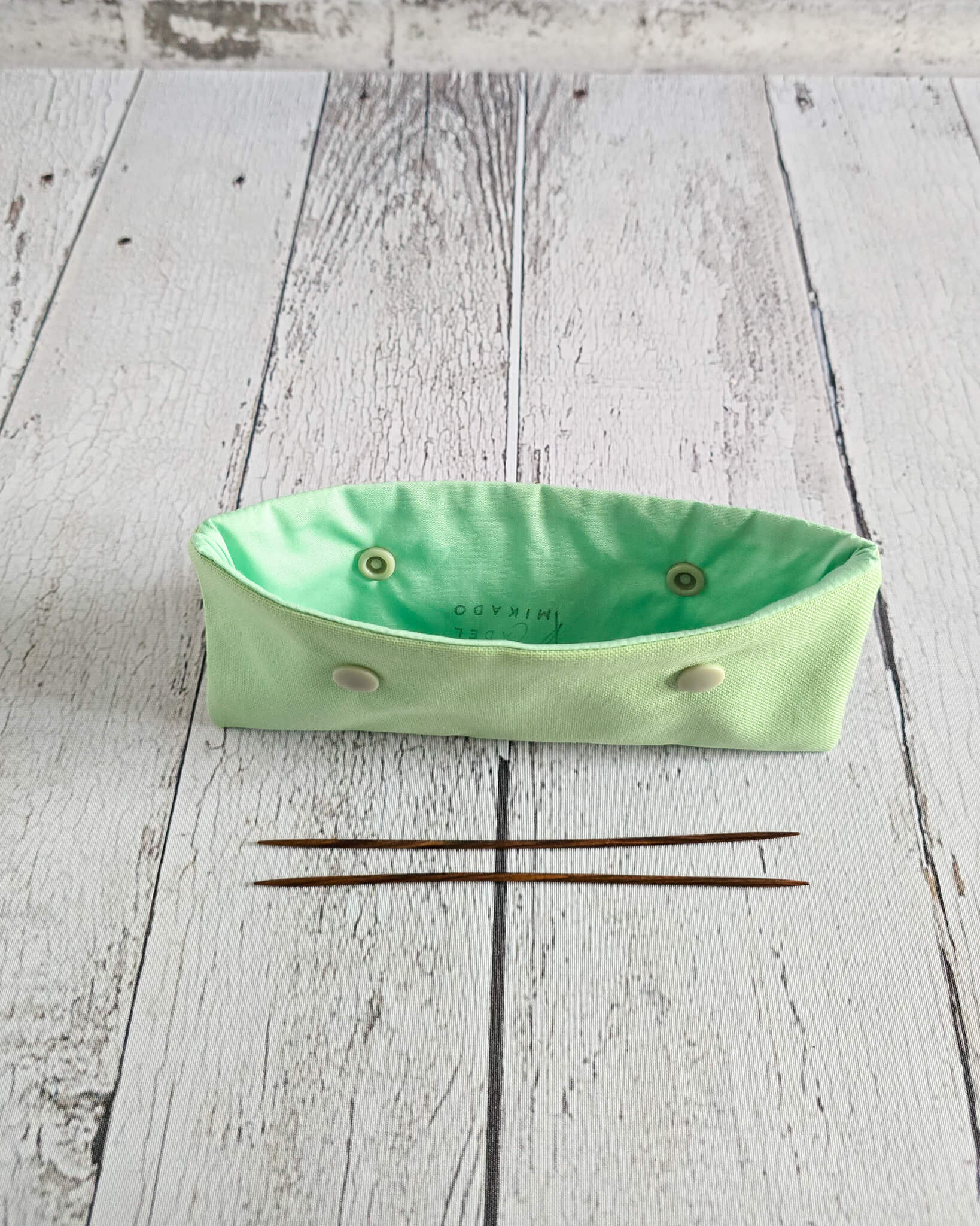 Nadelgarage 15 cm Canvas Mintgrün – handgenäht in Bayern von Nadelmikado