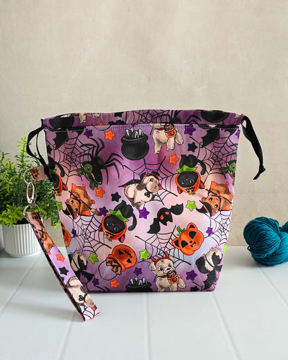 Projekttasche Spooky Pets – Hunde & Katzen im Halloween-Look