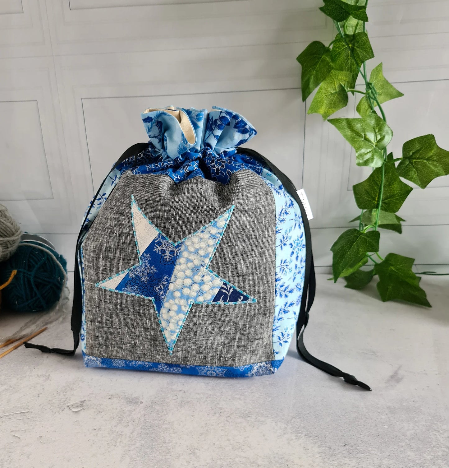 {{ Projekttasche Project bag for knitters Stricktasche Handarbeitstasche Strickprojekttasche knitting project bag}}