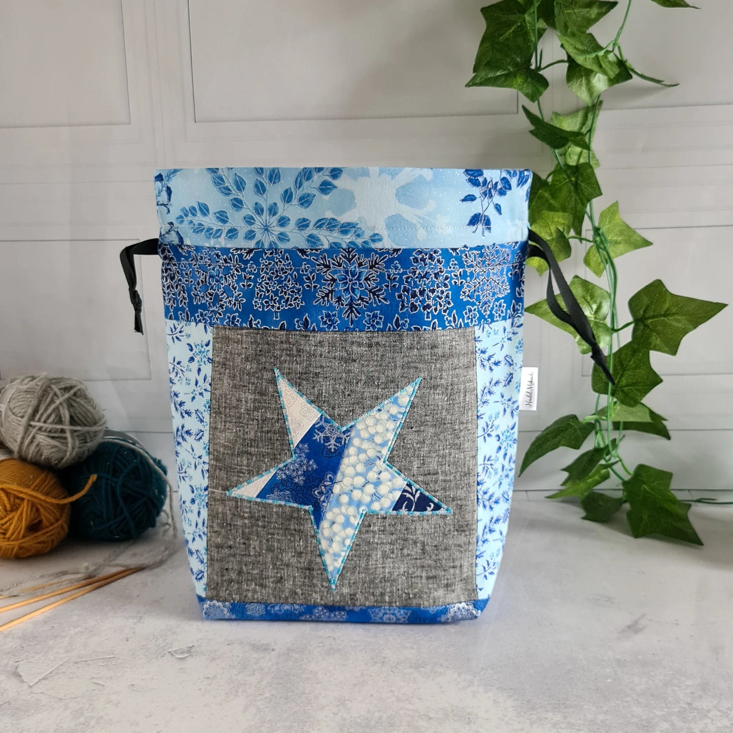 {{ Projekttasche Project bag for knitters Stricktasche Handarbeitstasche Strickprojekttasche knitting project bag}}