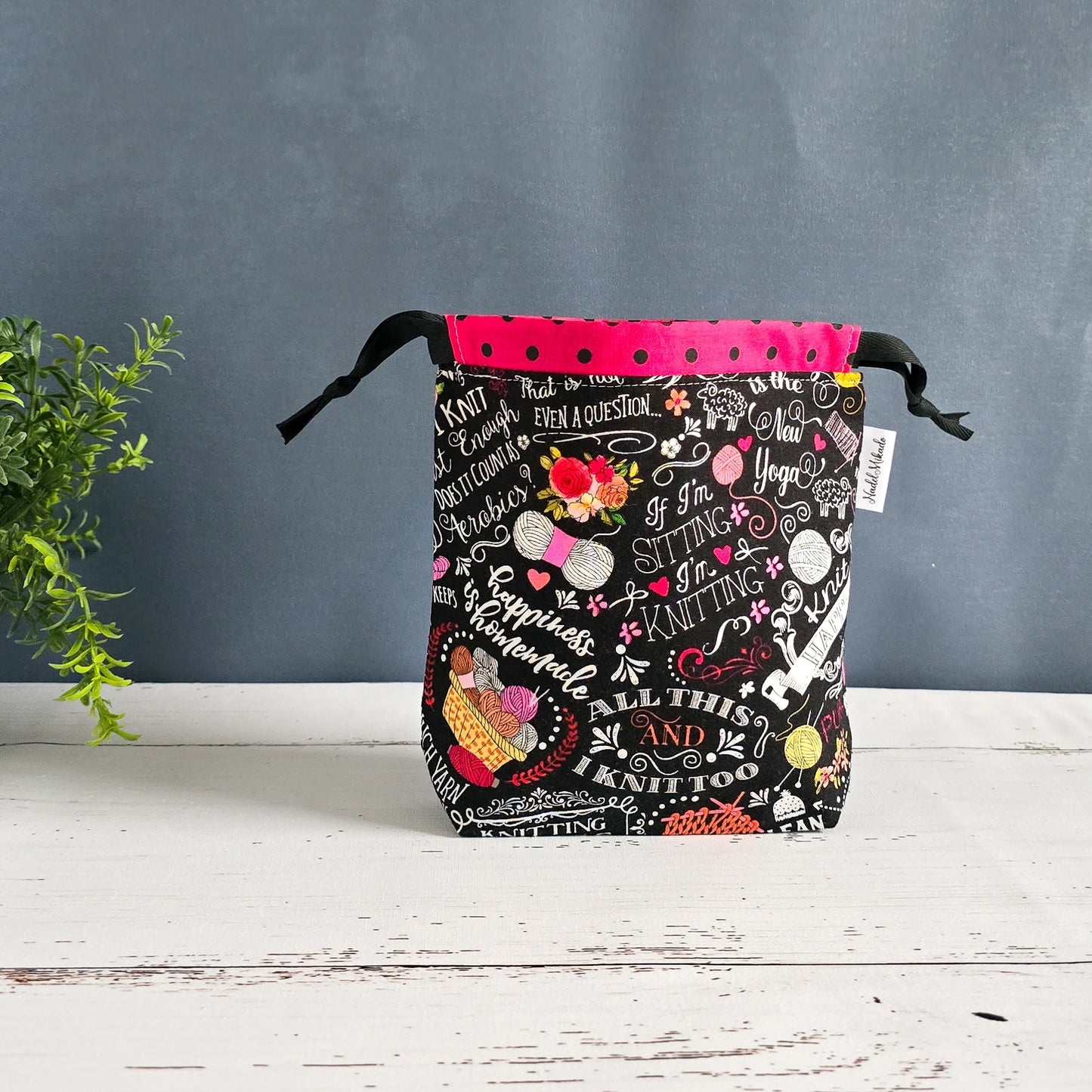 {{ Projekttasche Project bag for knitters Stricktasche Handarbeitstasche Strickprojekttasche knitting project bag}}