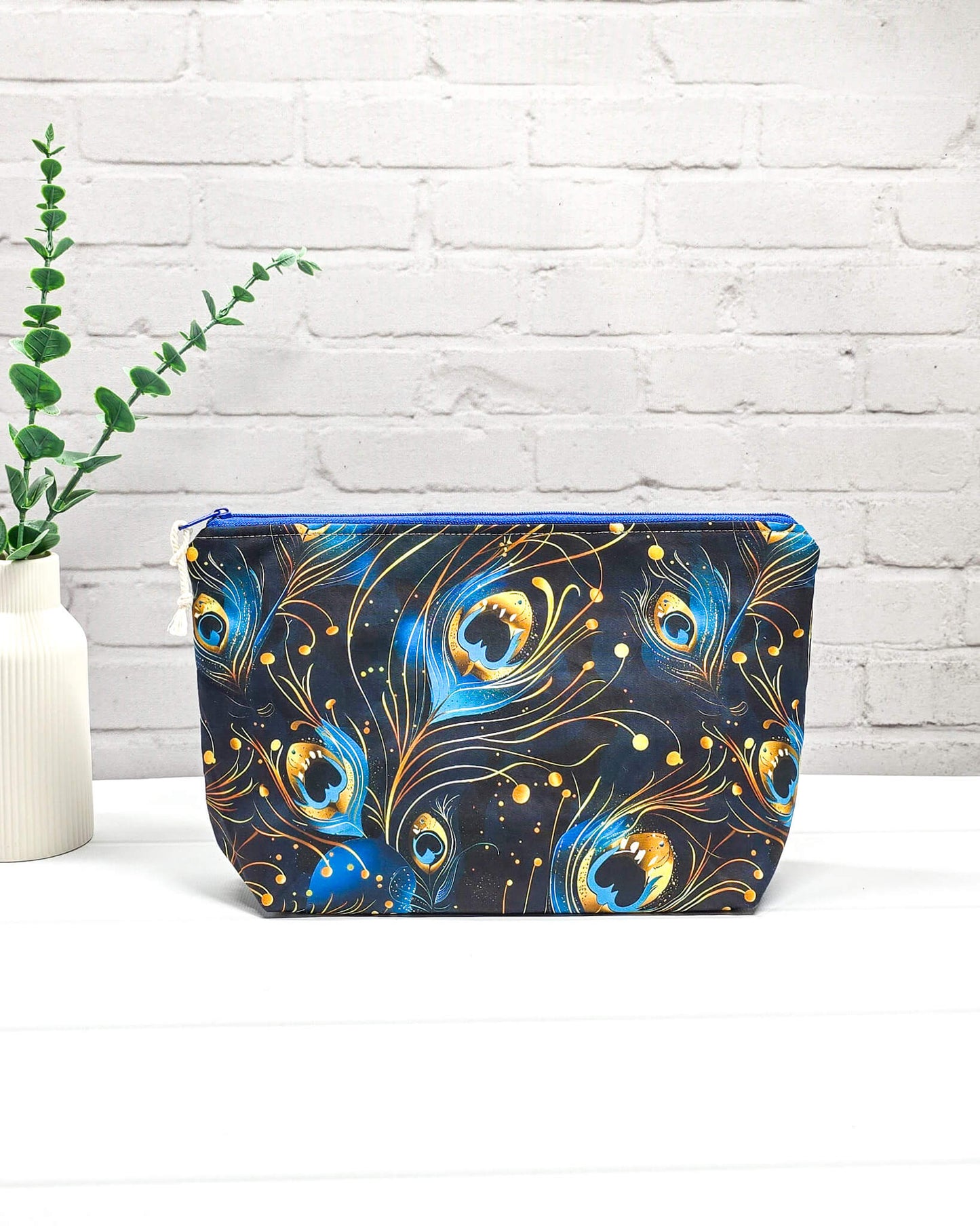 Projekttasche Größe S_KnitnKeep_Midnight Feather - handgenäht in Bayern von Nadelmikado