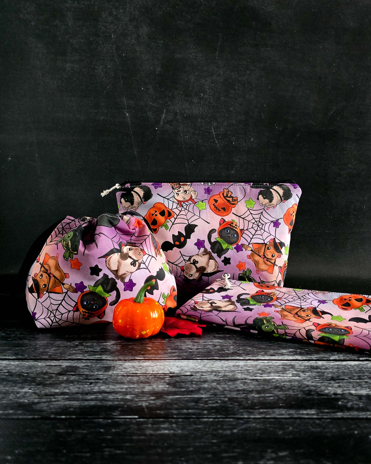 Projekttasche Spooky Pets – Hunde & Katzen im Halloween-Look