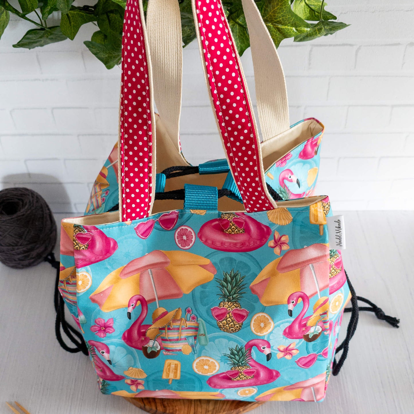 Rice Bag Größe L | Projekttasche | Motiv: Flamingos