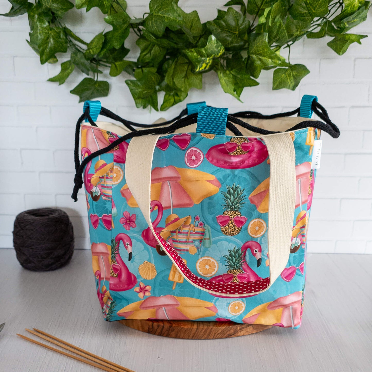 Rice Bag Größe L | Projekttasche | Motiv: Flamingos