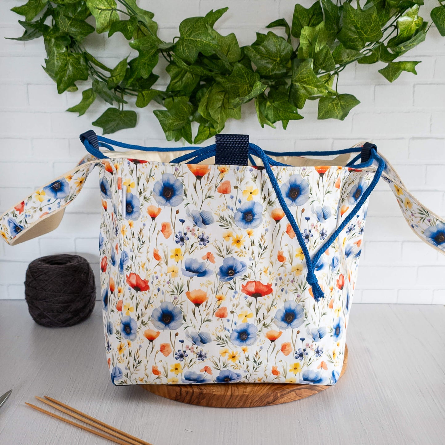 Rice Bag Größe L | Projekttasche | Motiv: Wildflowers Blue