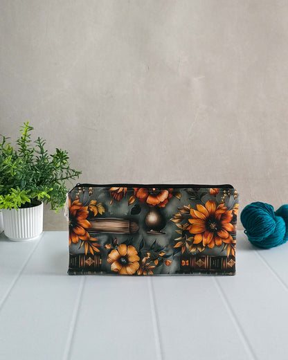Projekttasche Autumn Bloom – Florales Muster in Herbstfarben