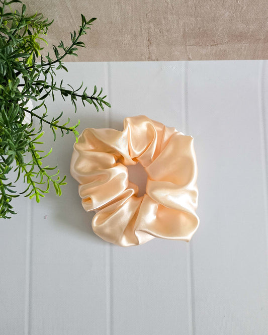 Scrunchie Satin Beige