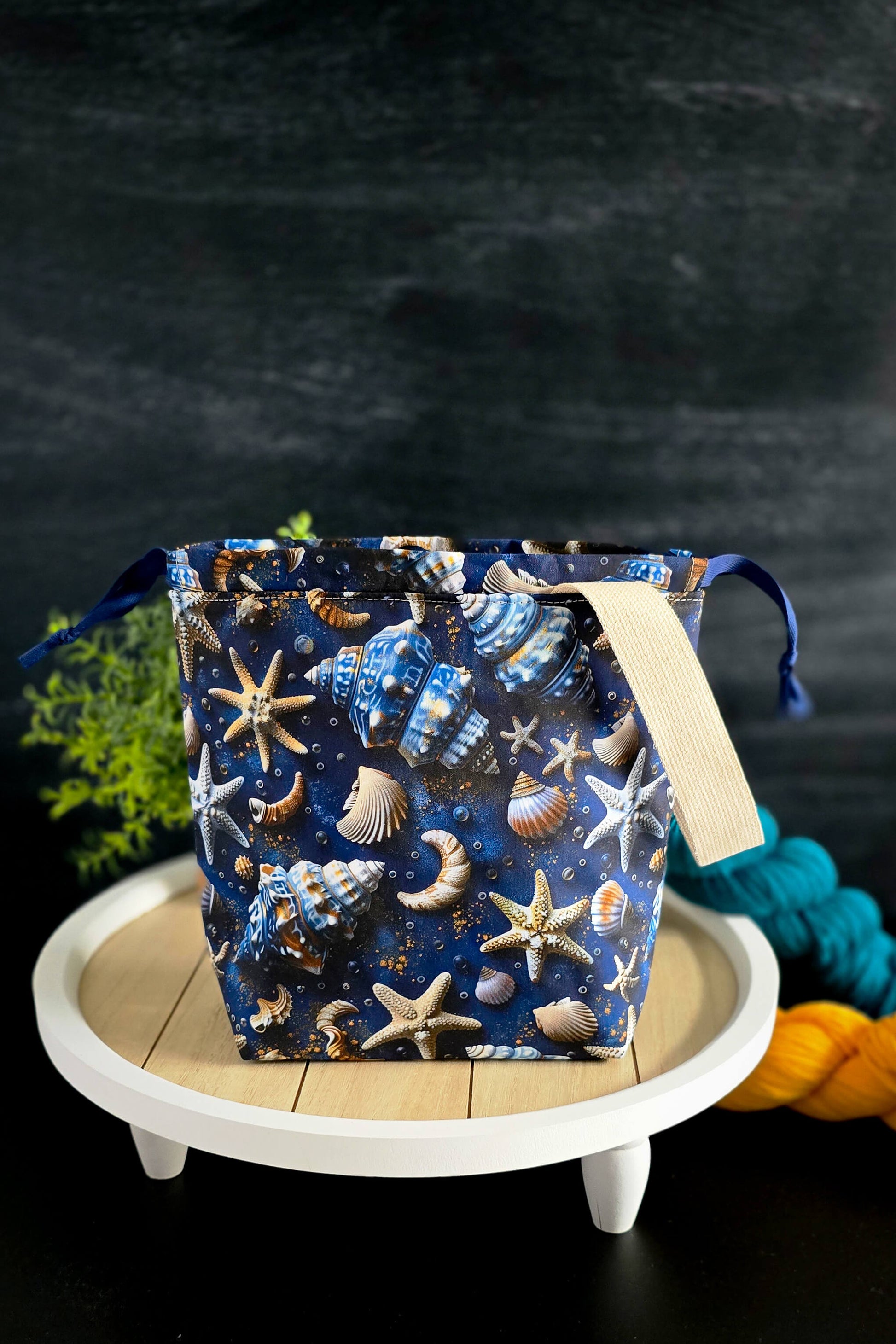 Detailansicht des Kordelzugs der Tuva Sea Dreams Tasche