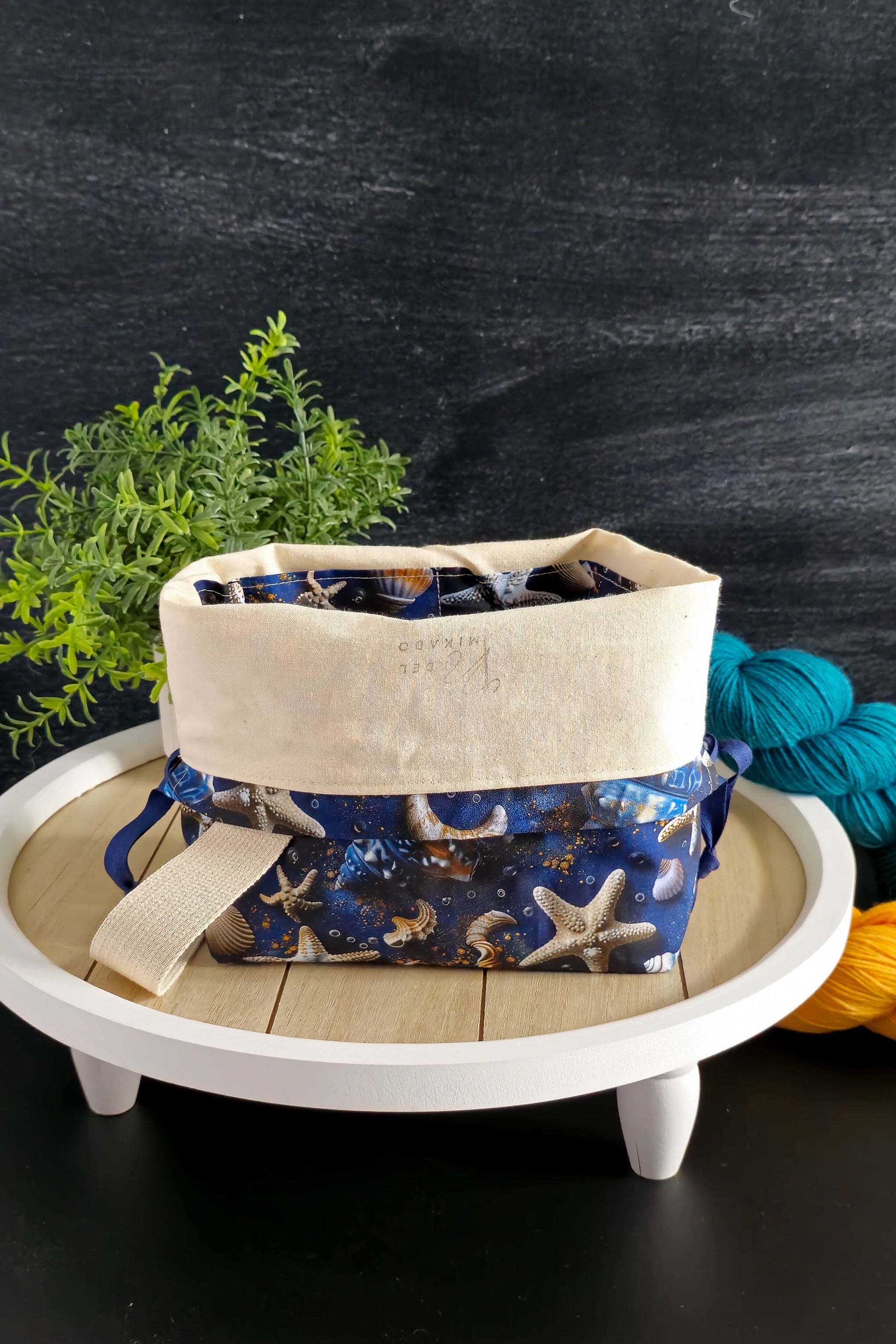 Baumwoll-Henkel der Stricktasche Tuva Sea Dreams