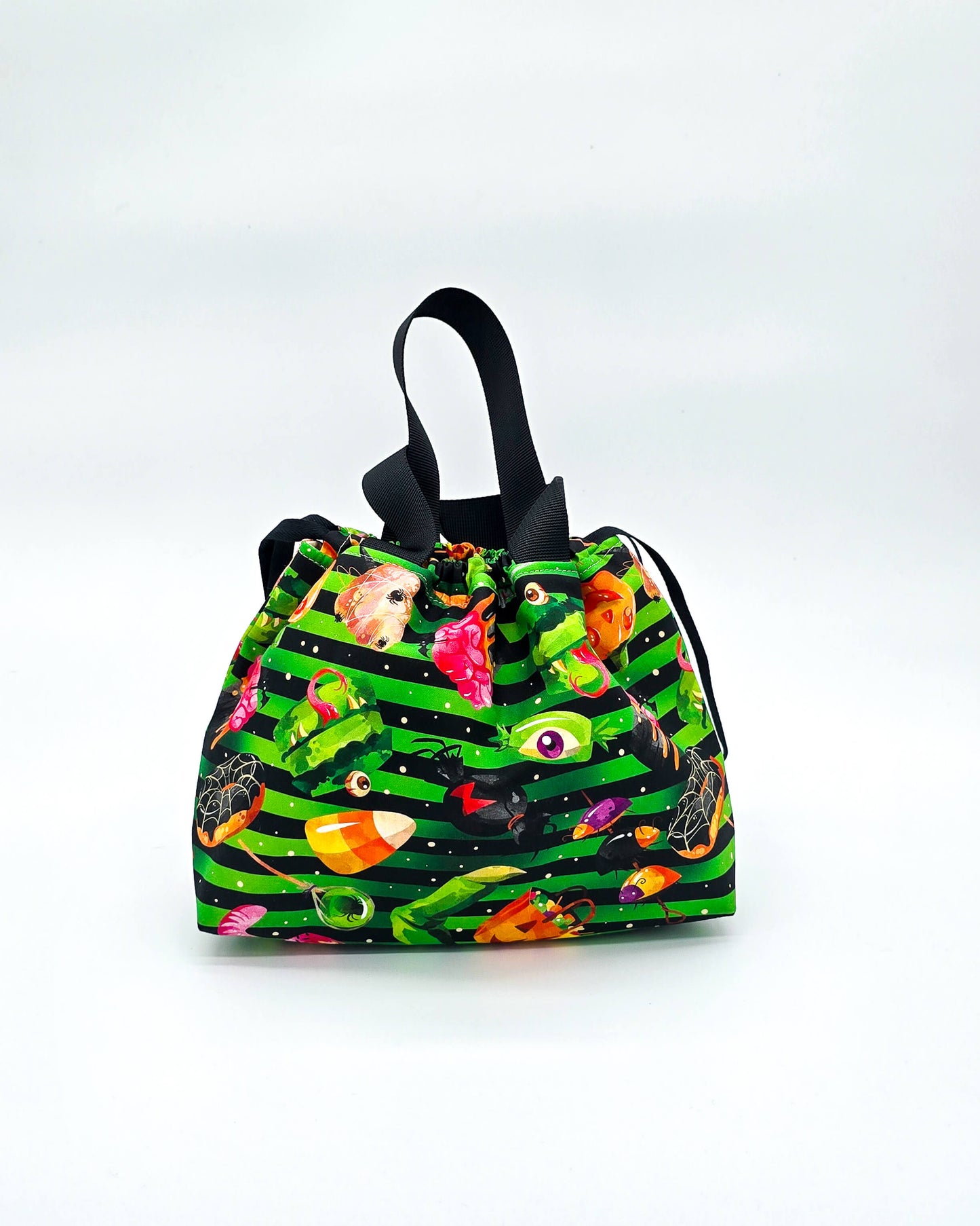 Alva Bag Sweet Spook – handgenähte Projekttasche für Strickprojekte, Halloween-Design, Nadelmikado Bayern