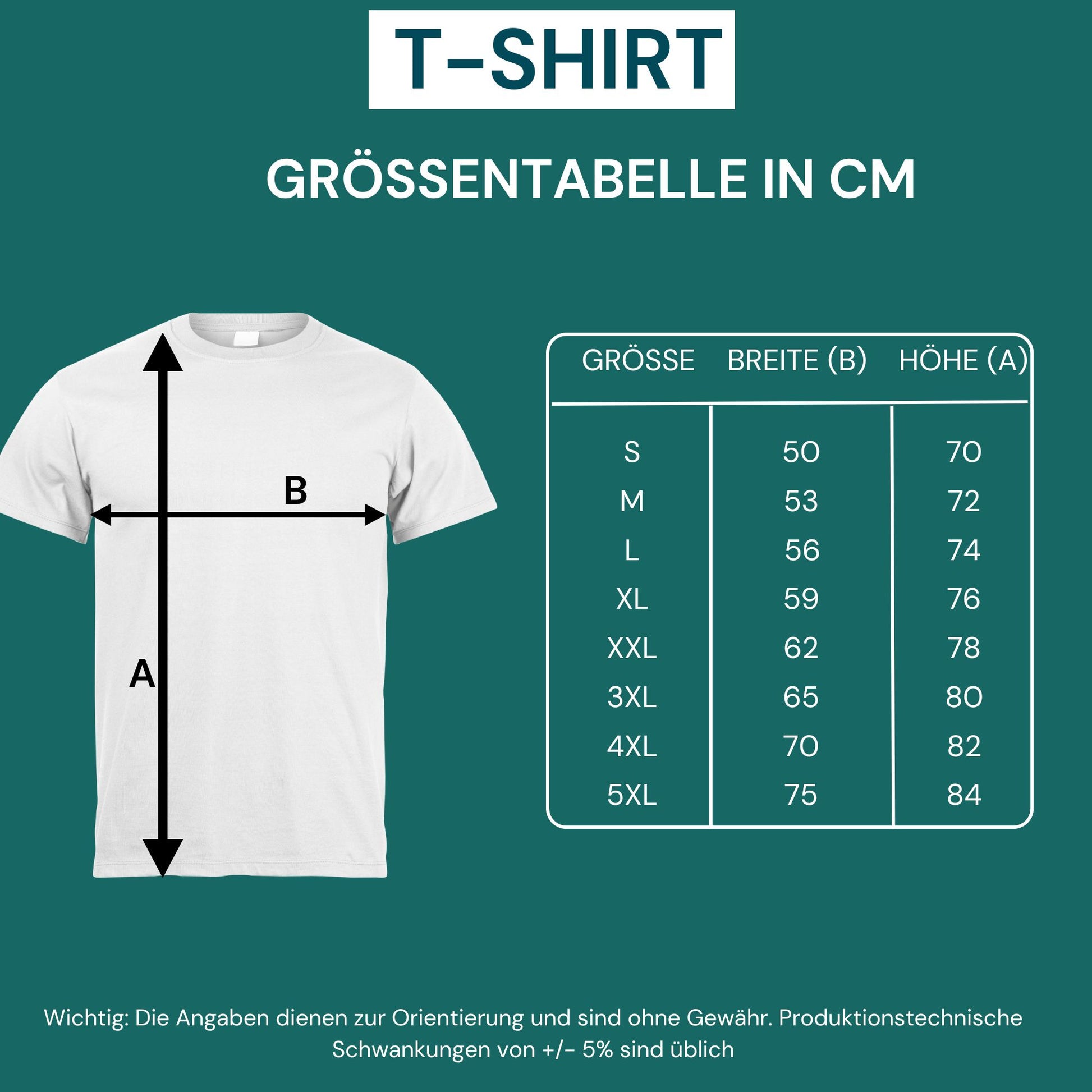 T-Shirt Größentabelle Nadelmikado