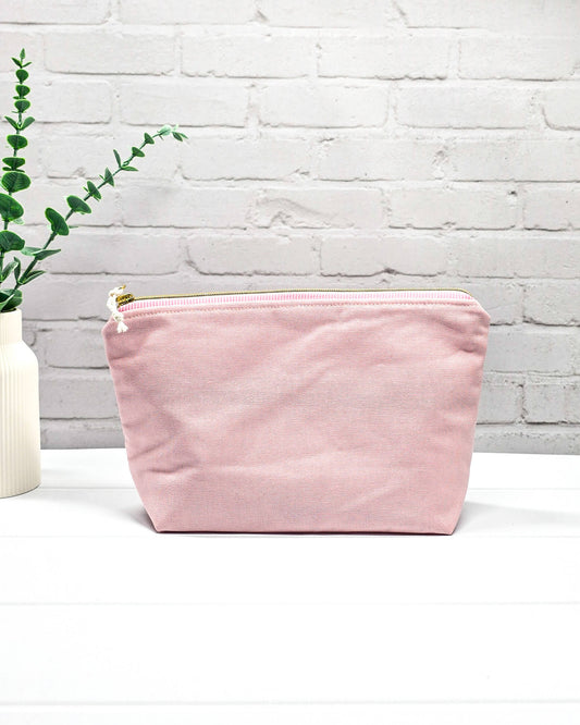 Isvind Bag Vintage Tea Roses – rosa Canvas Projekttasche Nadelmikado - handmade in Bayern