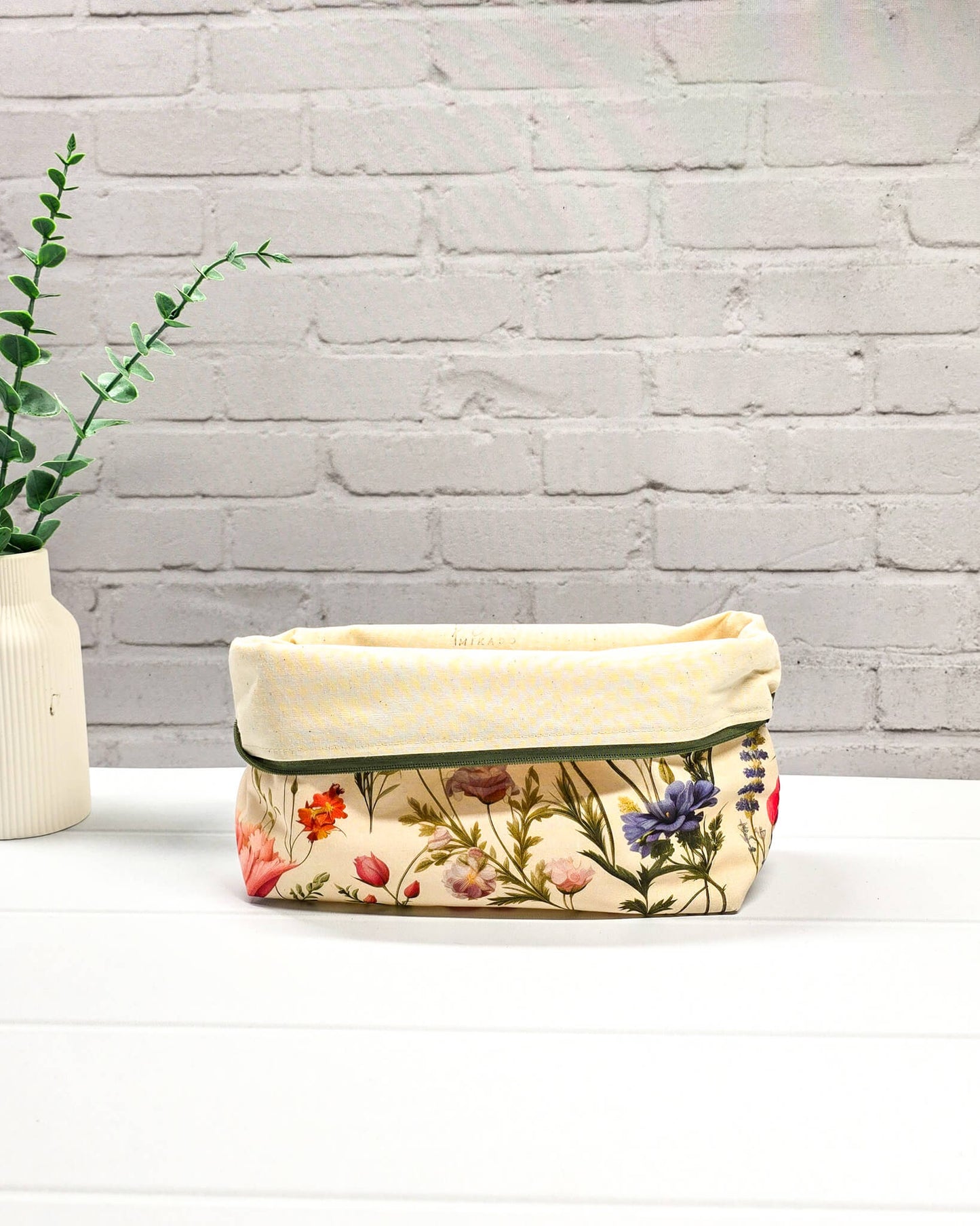 Isvind Projekttasche S Wildblumen Baumwolle - handgenäht in Bayern von Nadelmikado