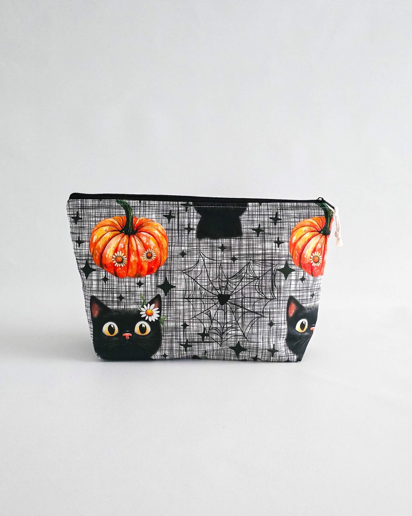 Knit’n Keep Projekttasche „Black Cat Magic“ – Halloween Edition - Nadelmikado
