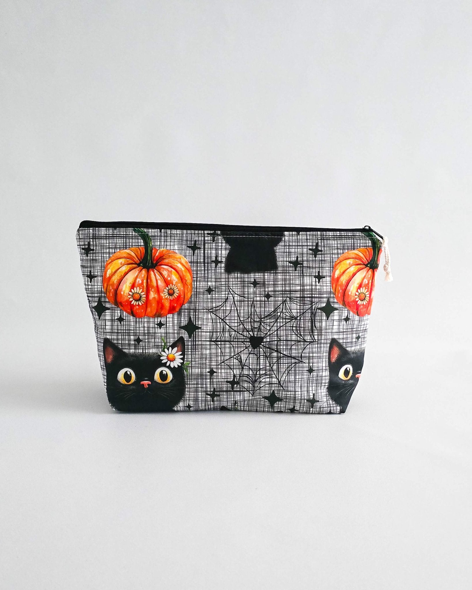 Knit’n Keep Projekttasche „Black Cat Magic“ – Halloween Edition - Nadelmikado