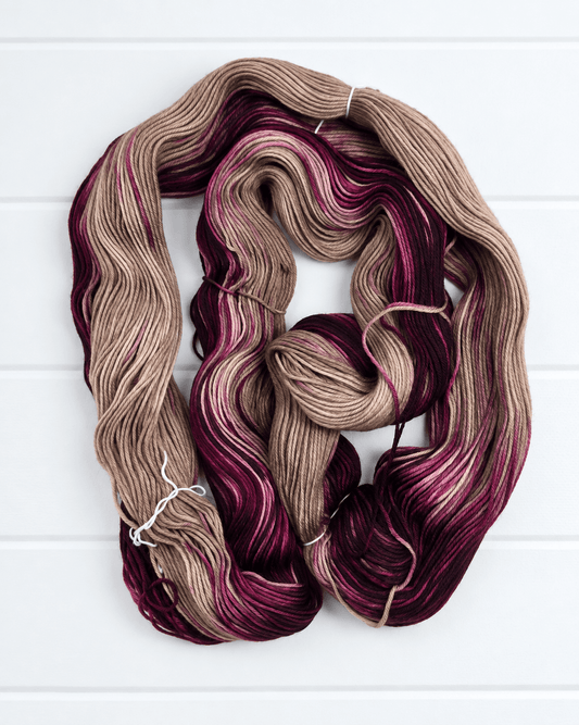 KnitPro Symfonie Terra Cafe Rose Sockenwolle in Taupe, Bordeaux und Rosé