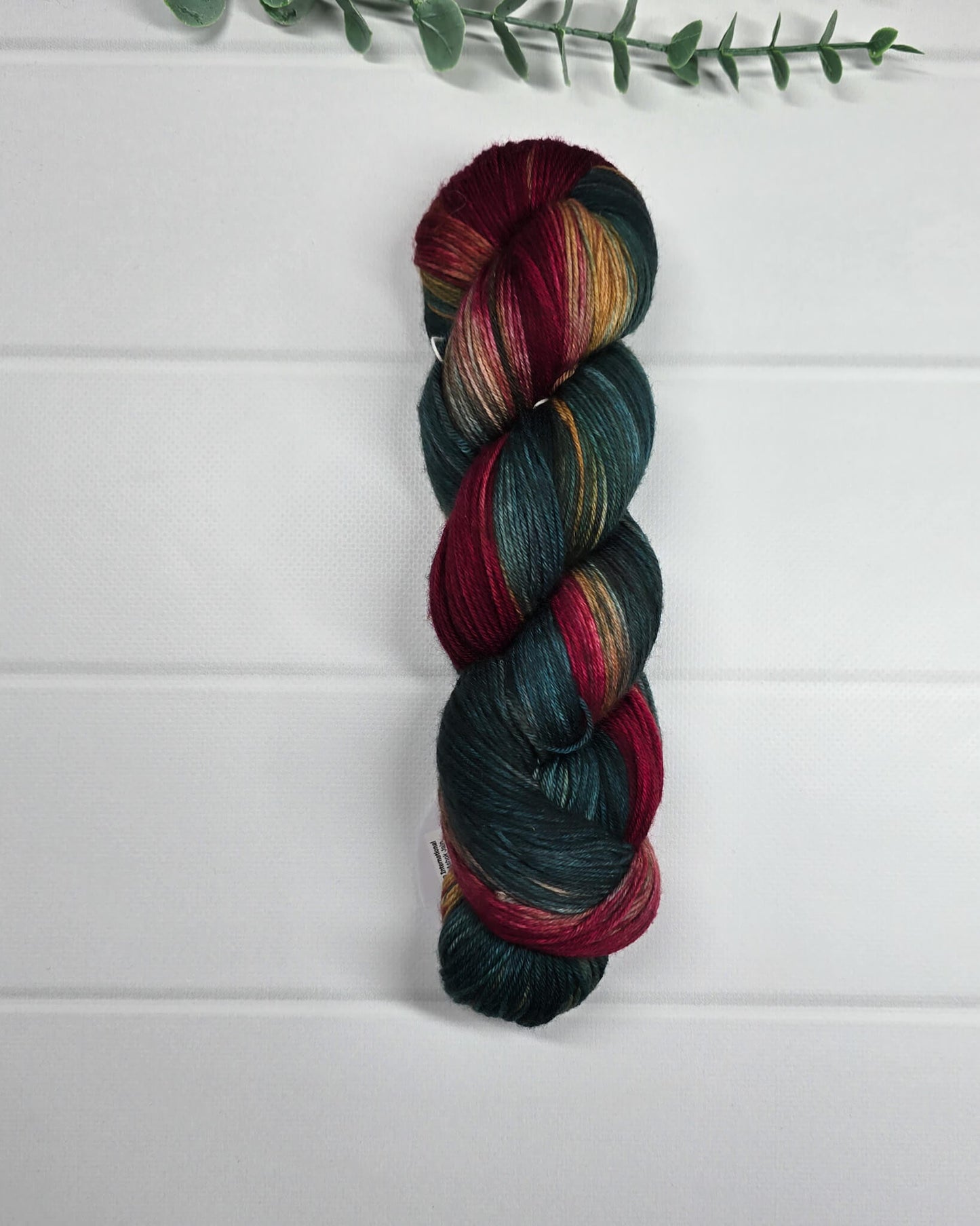 KnitPro Symfonie Terra Old Dehli Sockenwolle in Petrol, Bordeaux, Gold und Beige