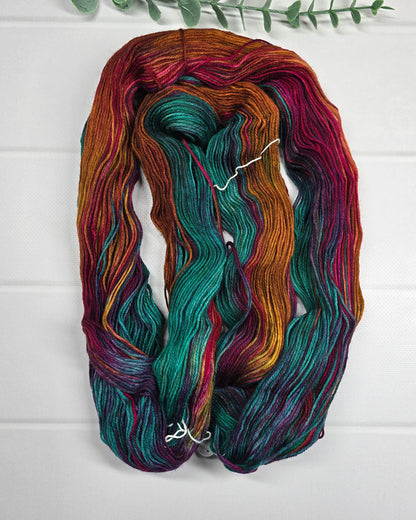 KnitPro Symfonie Terra Party Lights Sockenwolle in Petrol, Pink, Orange und Violett