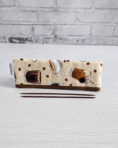 Nadelgarage 15 cm Coffee Break mit Kaffeemotiv - handgenäht in Bayern von Nadelmikado