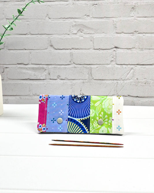 Nadelgarage 15 cm Patchwork bunt Nadelmikado - handgenäht in Bayern