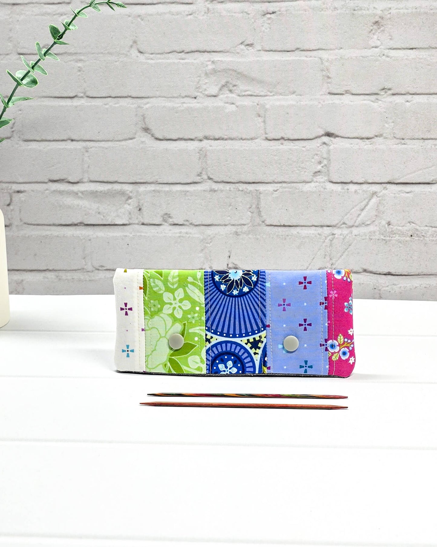 Nadelgarage 15 cm Patchwork bunt Nadelmikado - handgenäht in Bayern