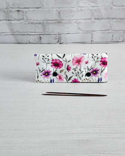 Nadelgarage 15 cm mit zartem Blumenmuster, handgenäht in Bayern von Nadelmikado