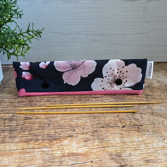 Nadelgarage für 20cm Nadelspiel | Motiv: Kirschblüten