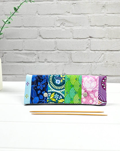 Nadelgarage 20 cm Patchwork bunt Nadelmikado - handgenäht in Bayern