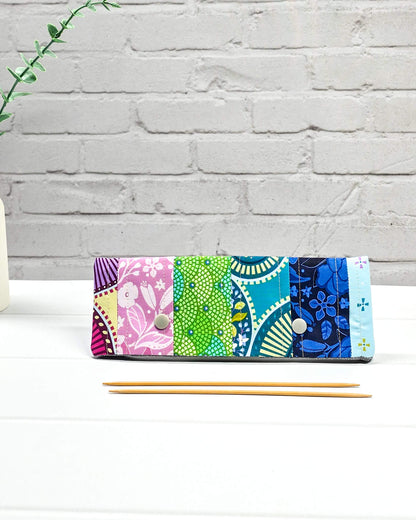 Nadelgarage 20 cm Patchwork bunt Nadelmikado - handgenäht in Bayern