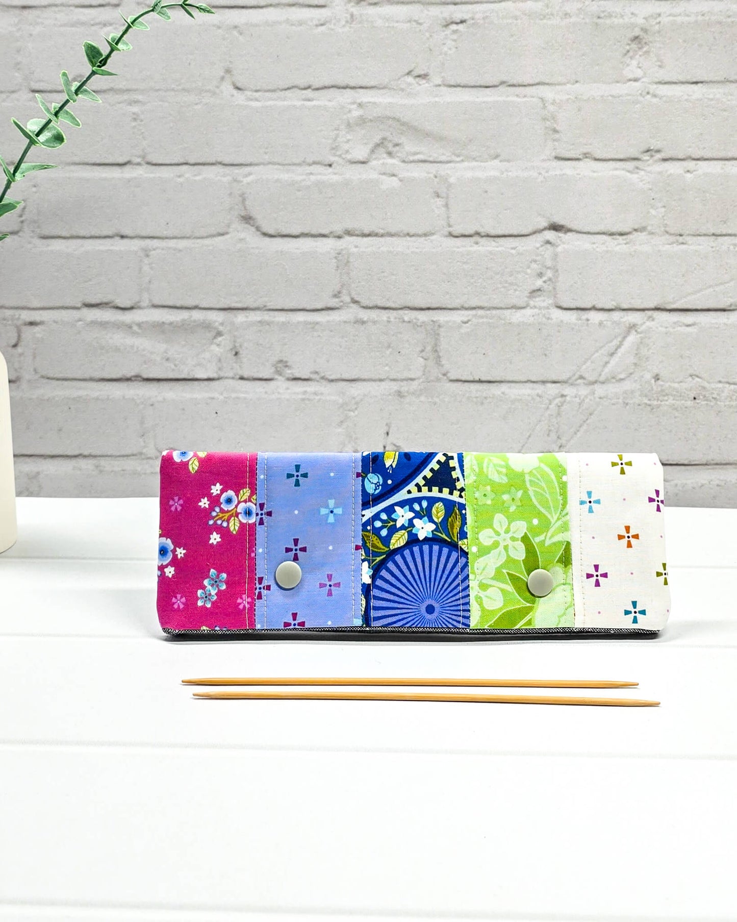 Nadelgarage 20 cm Patchwork bunt Nadelmikado - handgenäht in Bayern