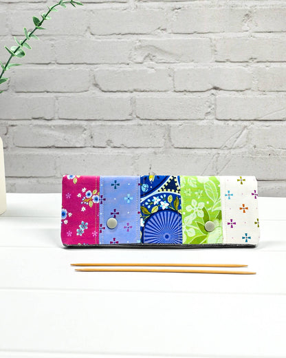 Nadelgarage 20 cm Patchwork bunt Nadelmikado - handgenäht in Bayern