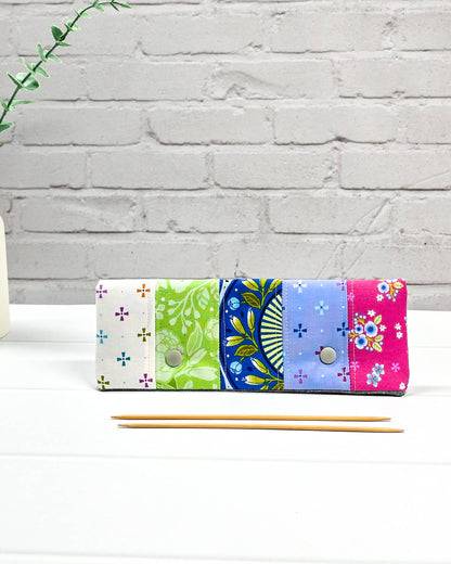Nadelgarage 20 cm Patchwork bunt Nadelmikado - handgenäht in Bayern