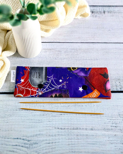 Nadelgarage 20 cm Pumpkin Party – Baumwollstoff mit Kürbis-Motiv, handgemacht in Bayern von Nadelmikado