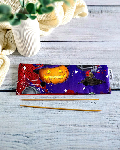 Nadelgarage 20 cm Pumpkin Party – Baumwollstoff mit Kürbis-Motiv, handgemacht in Bayern von Nadelmikado