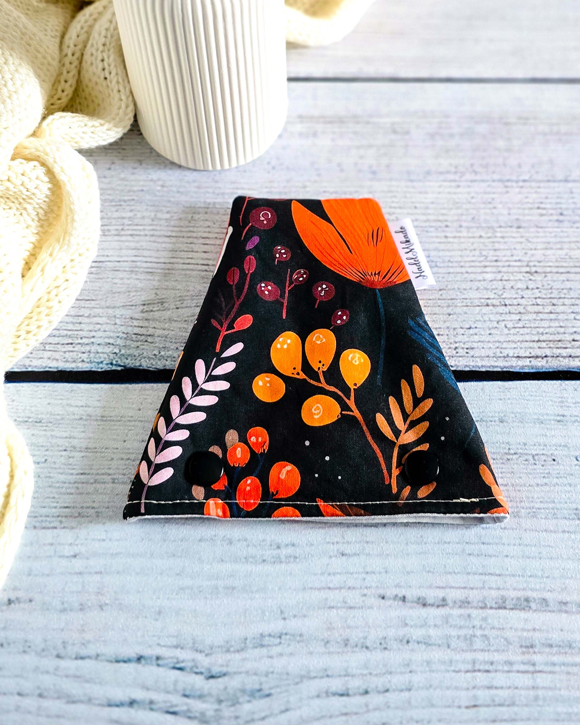 Nadelgarage Trio Autumn Glow – Herbstfarben auf Schwarz, handmade in Bayern von Nadelmikado