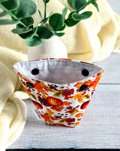 Nadelgarage Trio Autumn Leaves – Kürbisdesign in Herbstfarben, handmade in Bayern von Nadelmikado