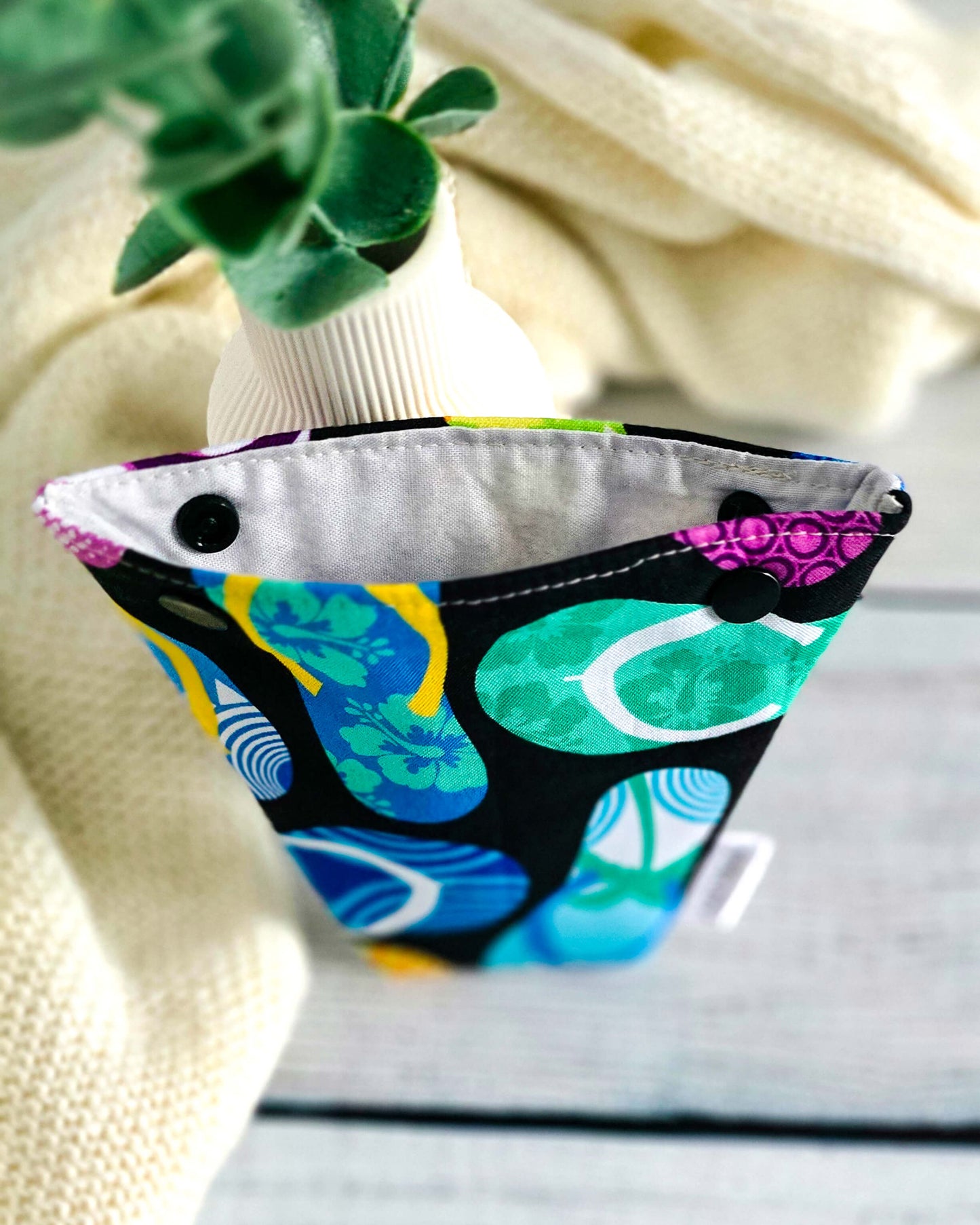 Nadelgarage Trio Beach Vibes – Flip-Flop-Motiv, handgenäht in Bayern von Nadelmikado