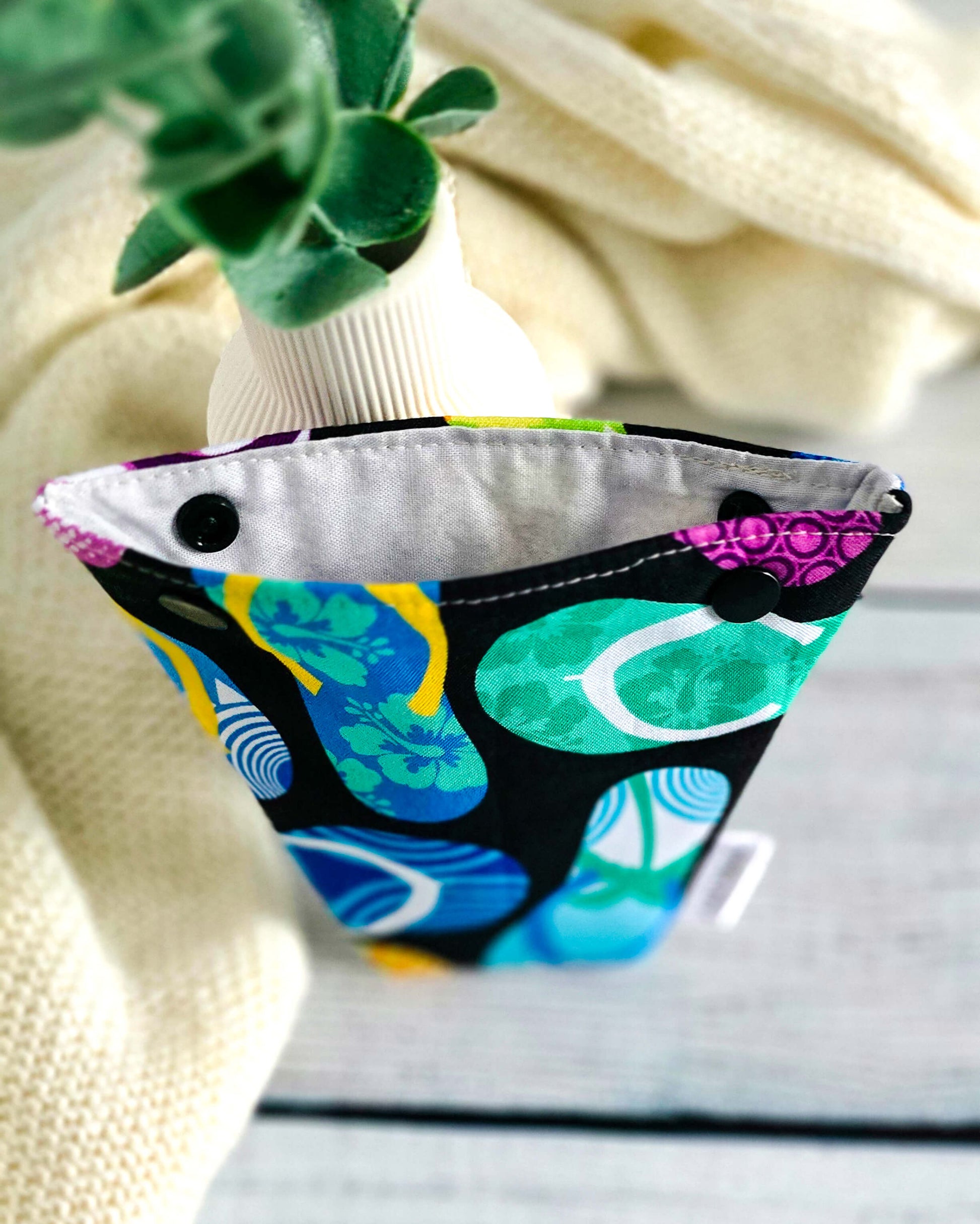 Nadelgarage Trio Beach Vibes – Flip-Flop-Motiv, handgenäht in Bayern von Nadelmikado