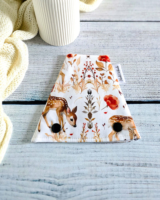 Nadelgarage Trio Forest Fawn – Rehmotiv, handgenäht in Bayern von Nadelmikado