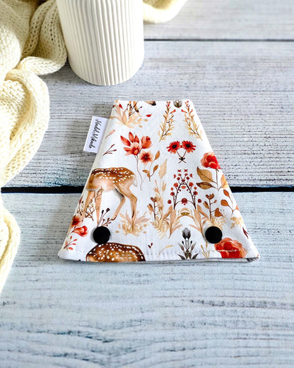 Nadelgarage Trio Forest Fawn – Rehmotiv, handgenäht in Bayern von Nadelmikado