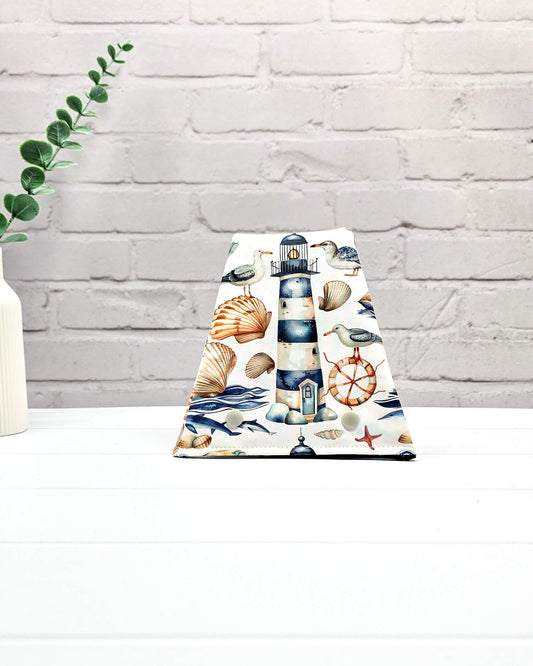 Nadelgarage Trio mit Leuchtturm-Motiv von Nadelmikado - handgenäht in Bayern