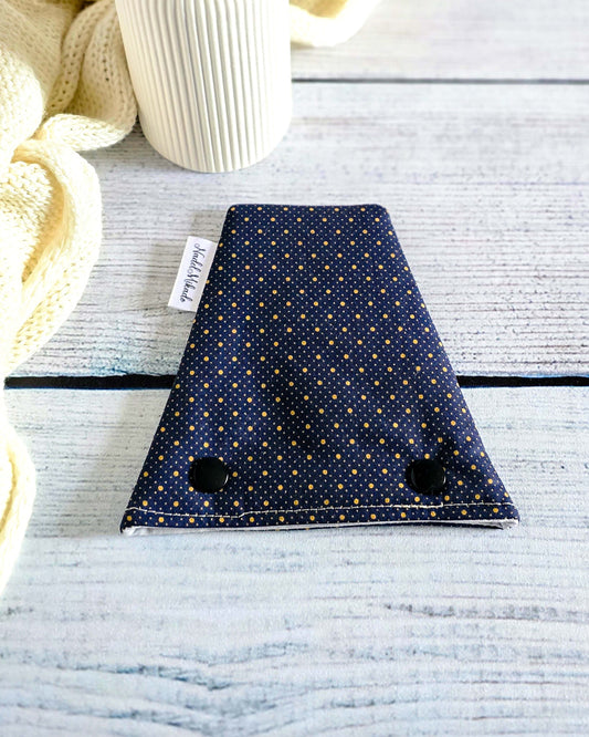 Nadelgarage Trio Midnight Dots – dunkelblau mit goldenen Punkten, handmade in Bayern von Nadelmikado