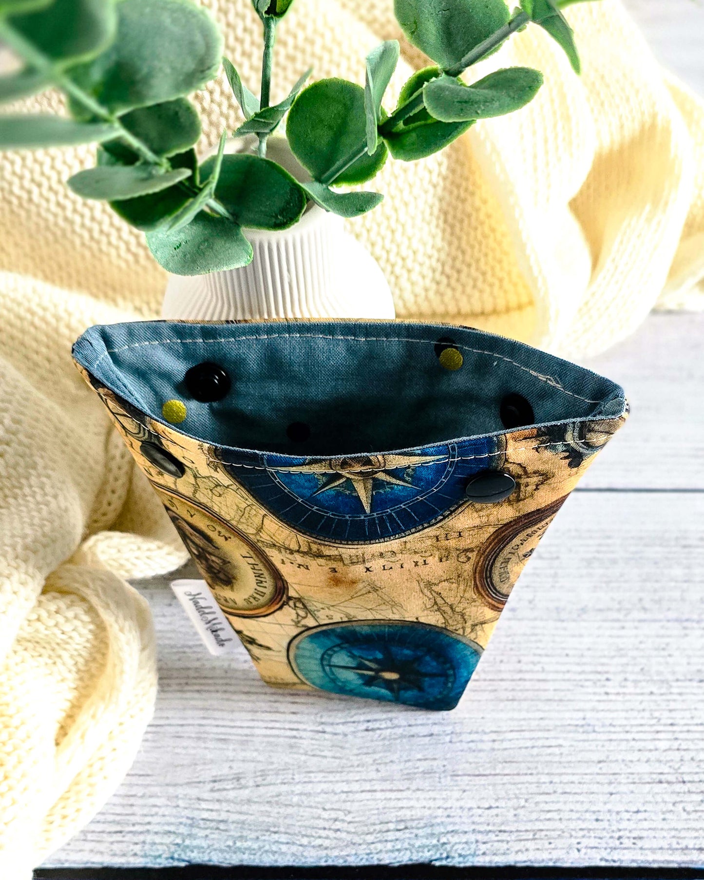 Nadelgarage Trio Ocean Explorer – maritimes Kompass-Design, handmade in Bayern von Nadelmikado