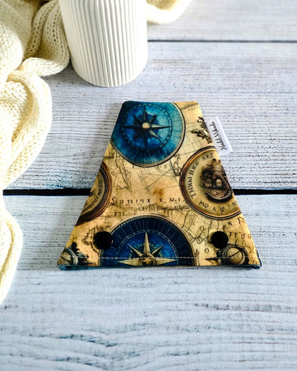 Nadelgarage Trio Ocean Explorer – maritimes Kompass-Design, handmade in Bayern von Nadelmikado