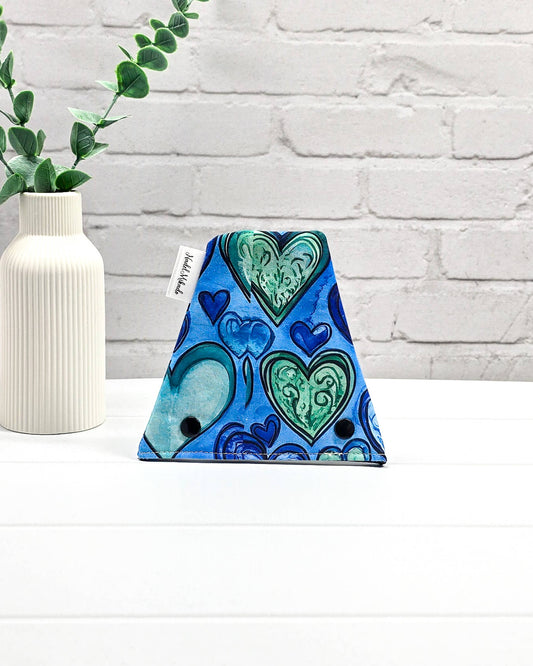 Nadelgarage Trio Ocean Hearts – Herzdesign in Blau und Grün, handmade in Bayern von Nadelmikado