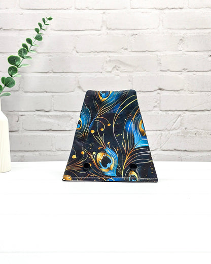 Nadelgarage Trio mit Pfauenfeder-Motiv - handgenäht in Bayern von Nadelmikado