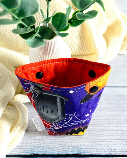 Nadelgarage Trio Spooky Night – Halloween-Design mit Kürbis und Fledermaus - Handmade in Bayern von Nadelmikado